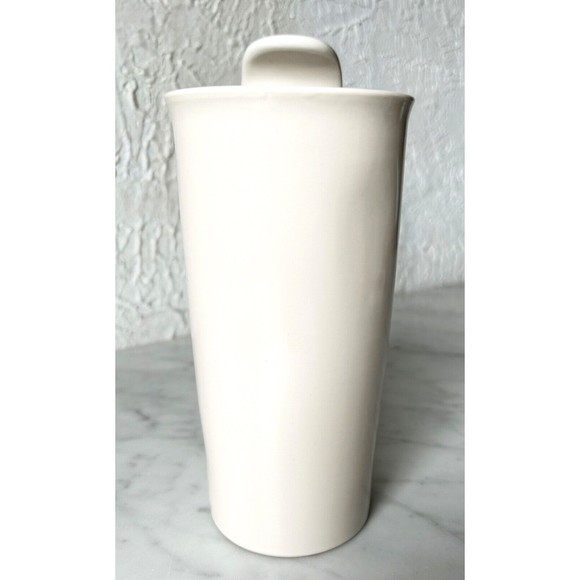 Rae Dunn Ivory Tall DRINK Ceramic Mug with Lid Artisan Collection Coffee Cup - Picture 3 of 7